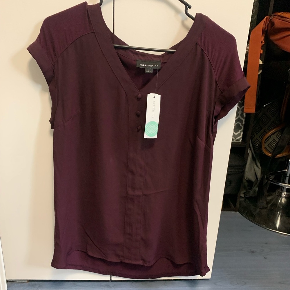 burgundy blouse